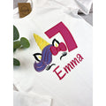 Bestickt Einhorn Shirt als Geburtstag outfit