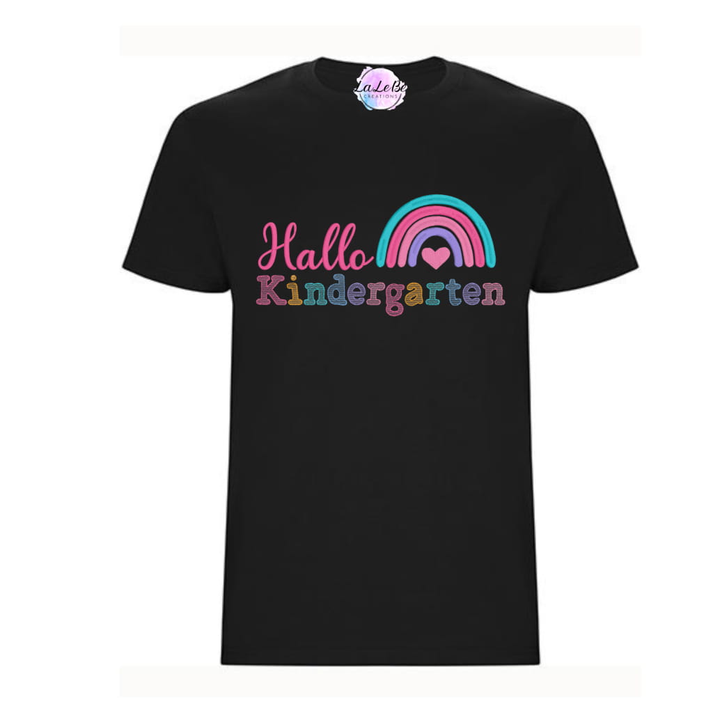 Besticktes Kinder T-Shirt für den ersten Kindergartentag - lalebecreations.de