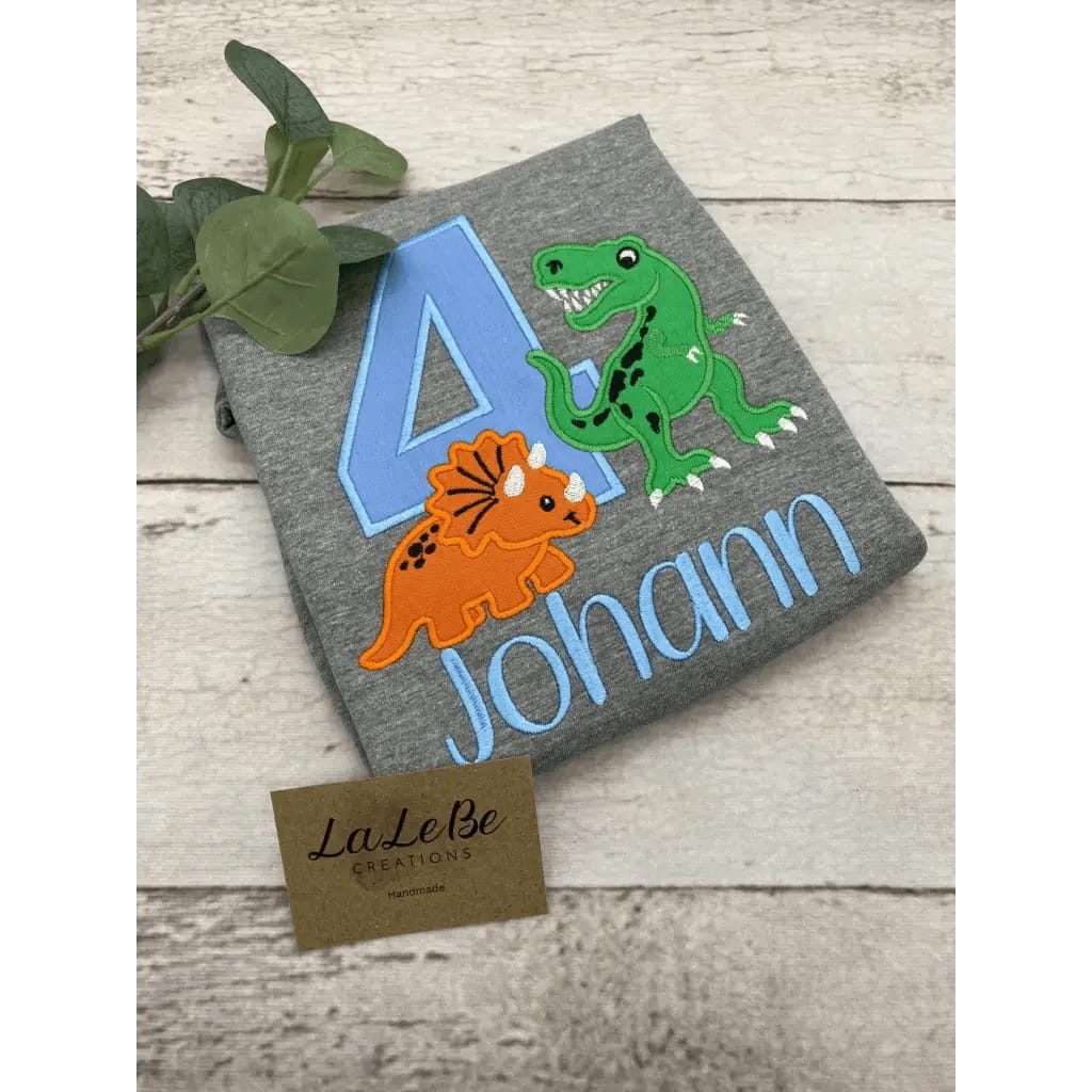 Dinosaurier Geburtstags-Shirt für Jungen - lalebecreations.de
