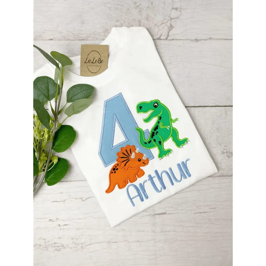 Dinosaurier Geburtstags - Shirt für Jungen - lalebecreations.de