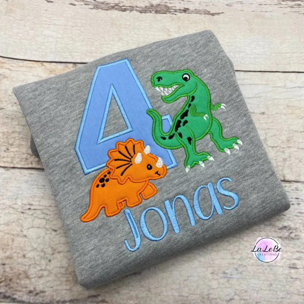 Dinosaurier Geburtstagspullover für Kinder - lalebecreations.de