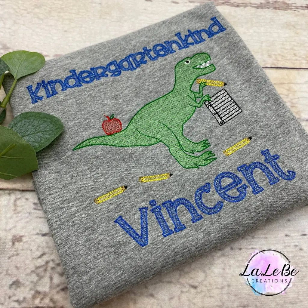 Dinosaurier Kindergartenkind T-Shirt - T-Shirt / Grau