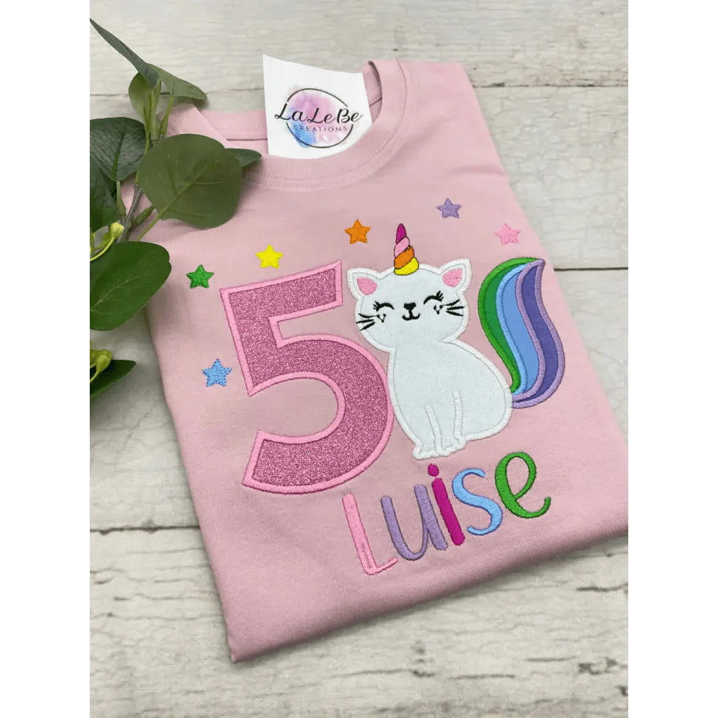 Einhornkatze Geburtstagsshirt für Mädchen