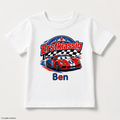 Erstklassig Rennwagen T-Shirt personalisiert mit Name – Schulkind – LaLeBe Creations