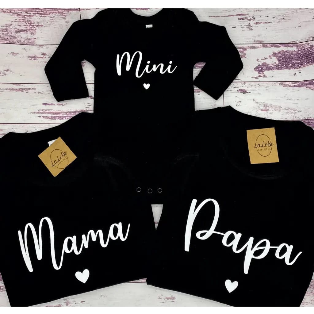 Familienoutfit Mama Papa Mini - lalebecreations.de