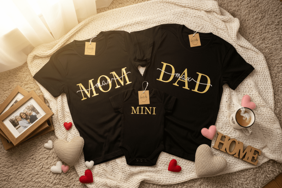 Personalisiertes Familien Partnerlook Set - Mama Papa Mini