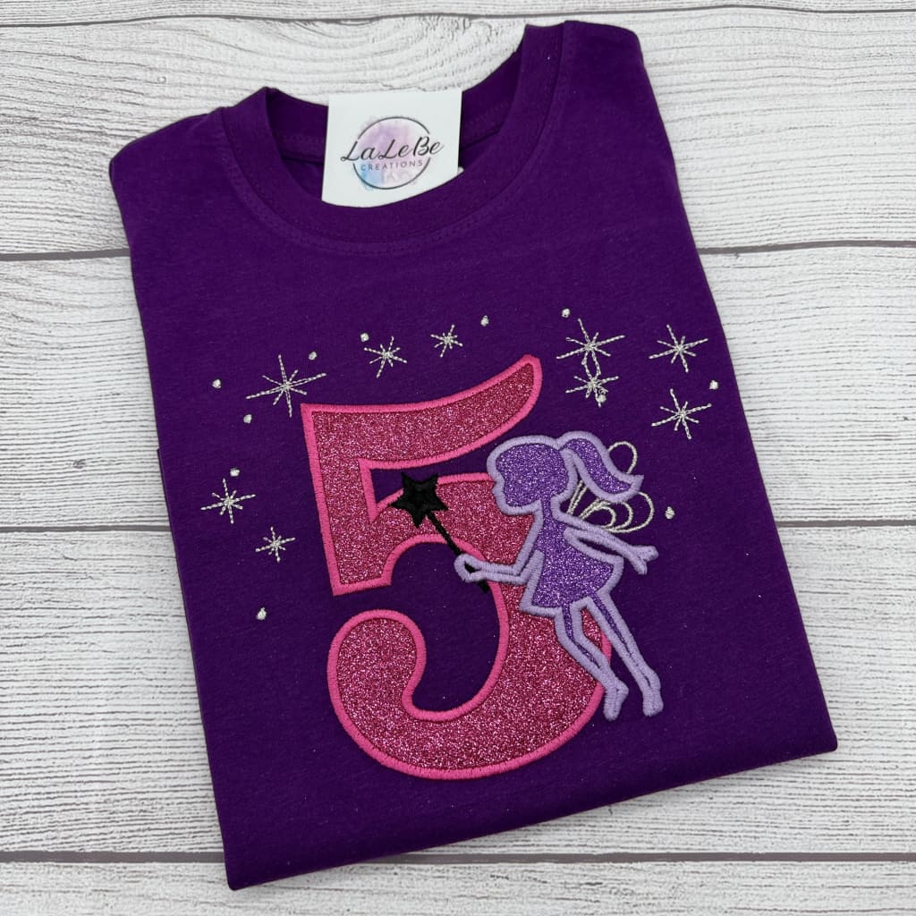 Fee Geburtstagsshirt mit Glitzer - lalebecreations.de