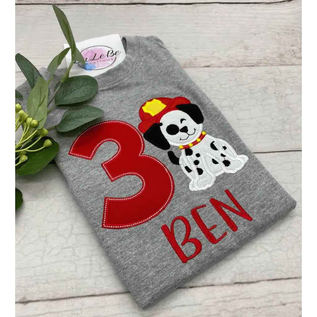 Feuerwehr Hund Geburtstagsshirt