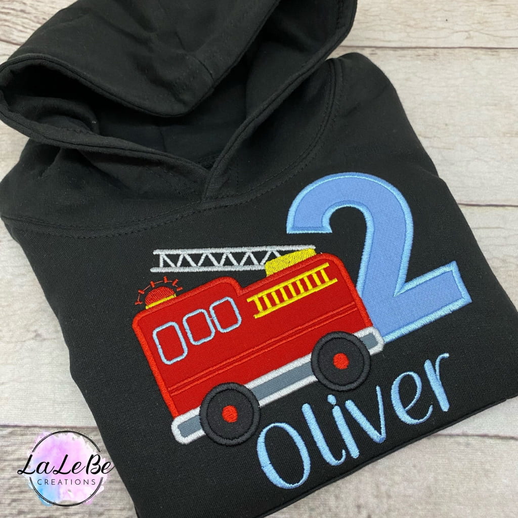Feuerwehrauto-Geburtstagspullover - lalebecreations.de