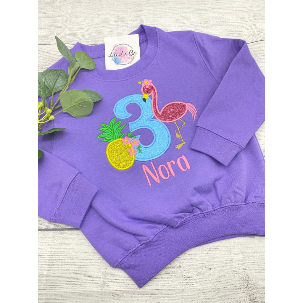 Flamingo Geburtstagspullover für Kinder