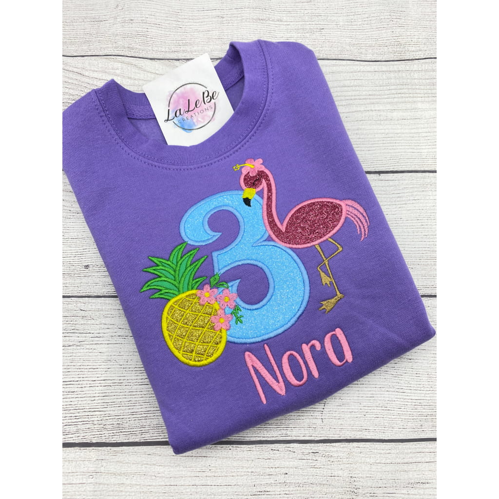 Flamingo Geburtstagspullover für Kinder