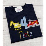 Geburtstag Shirt Bagger & Feuerwehr mit Name - lalebecreations.de