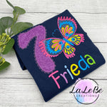 Geburtstags-T-Shirt mit Schmetterling - lalebecreations.de