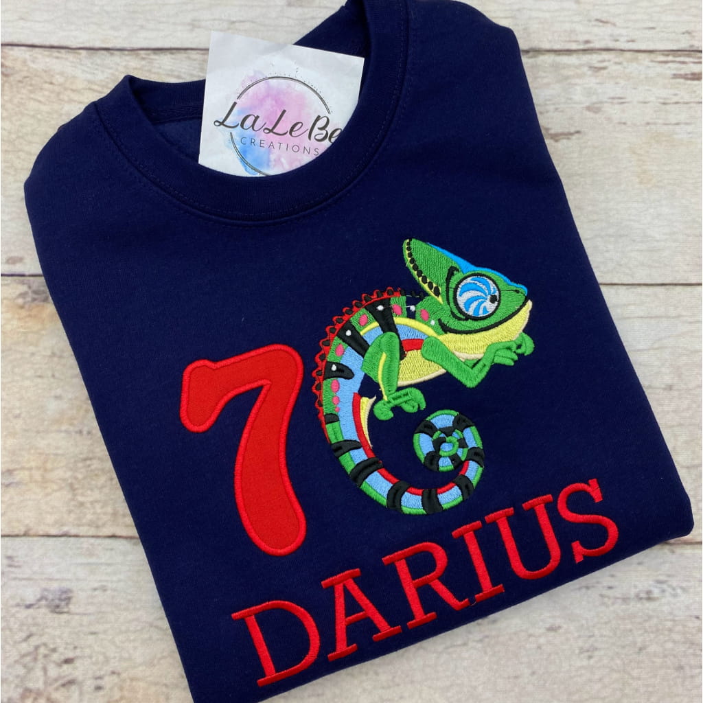 Geburtstagspulli mit Chamäleon-Motiv für Jungen