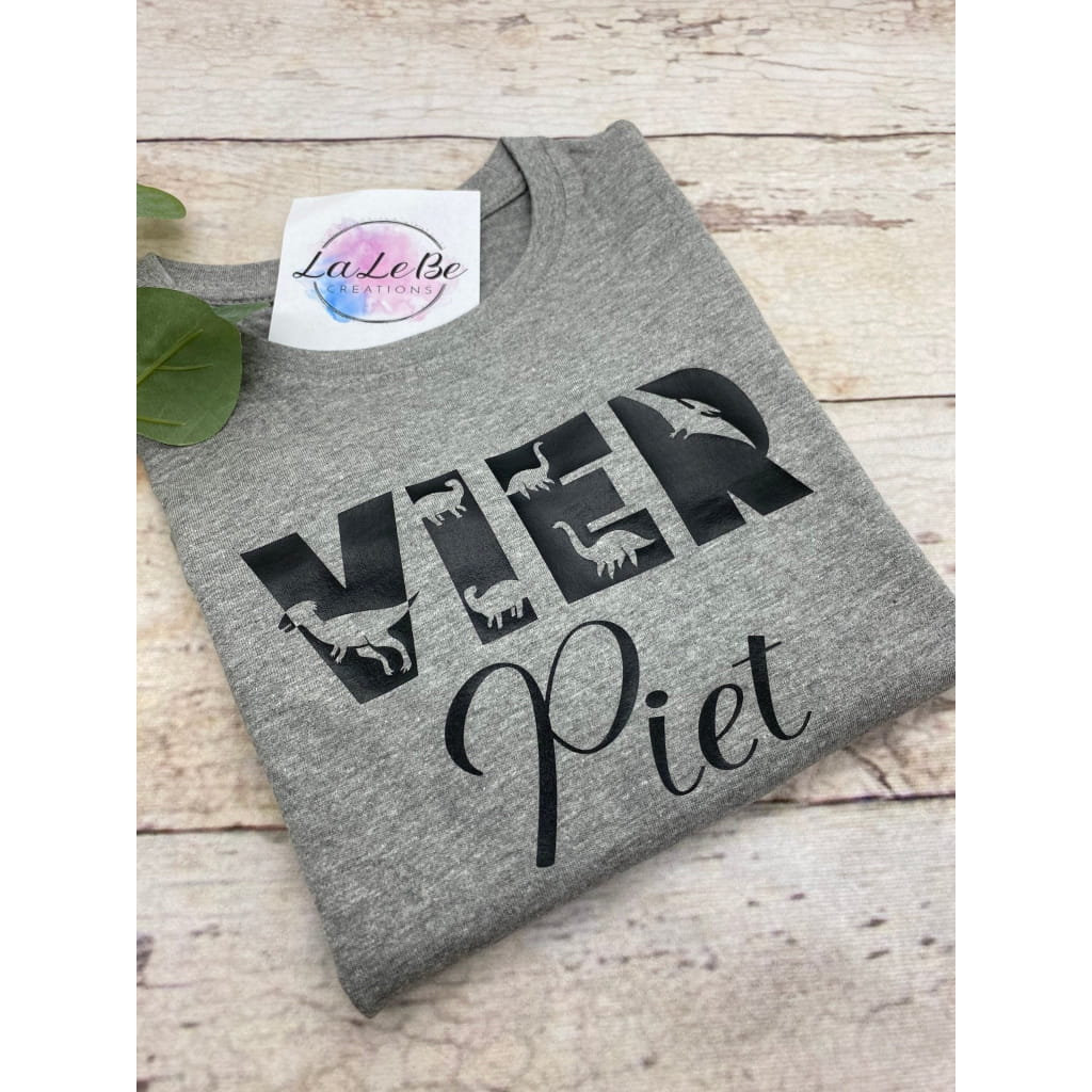Geburtstagsshirt mit Dinosaurier - Motiv - lalebecreations.de