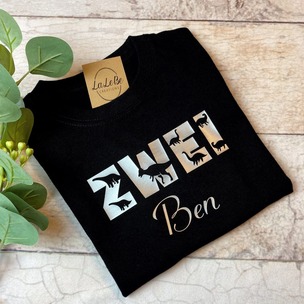 Geburtstagsshirt mit Dinosaurier - Motiv - lalebecreations.de