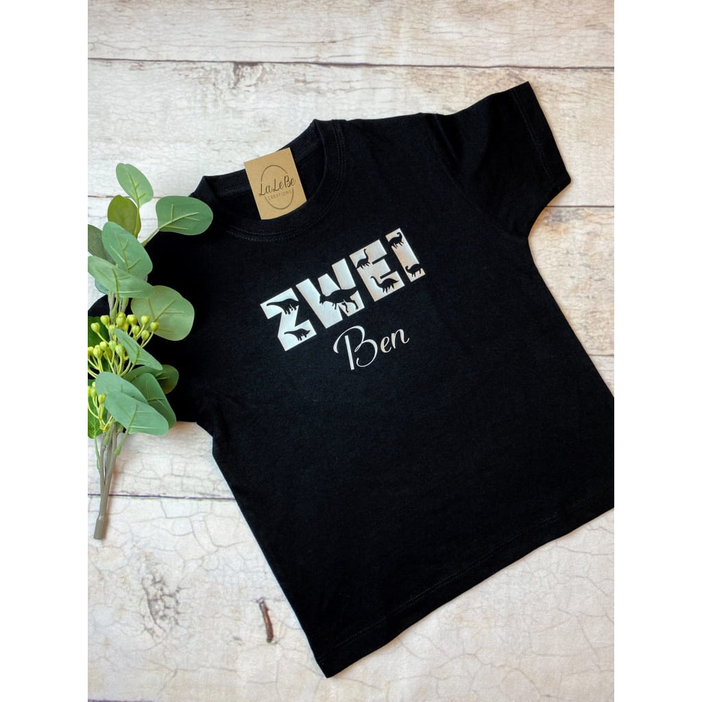 Geburtstagsshirt mit Dinosaurier-Motiv