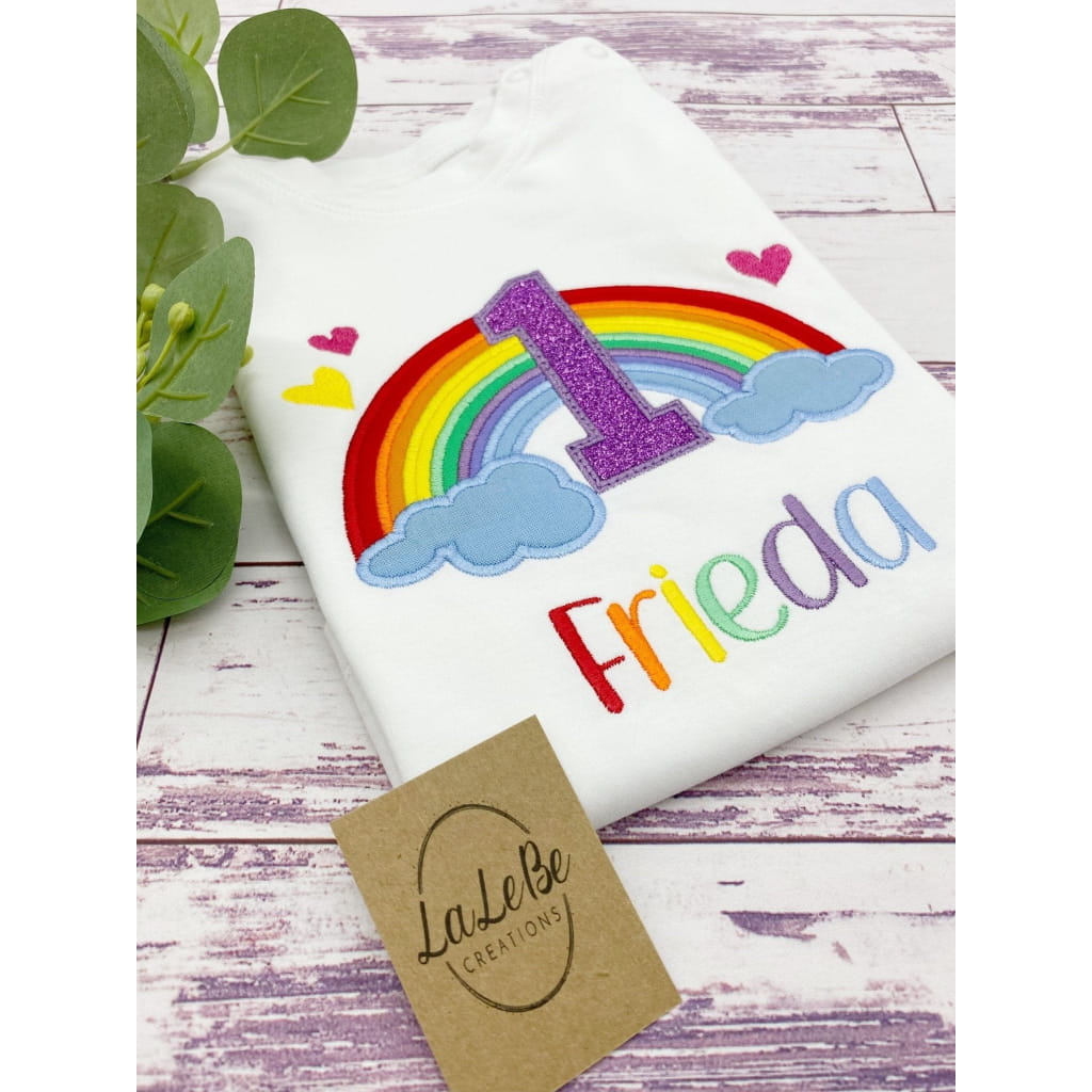 Geburtstagsshirt Regenbogen für Mädchen - lalebecreations.de