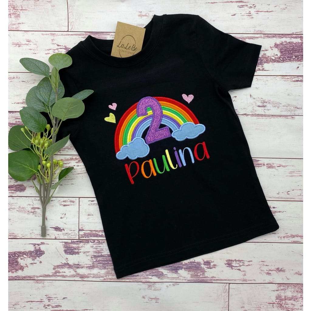 Geburtstagsshirt Regenbogen für Mädchen