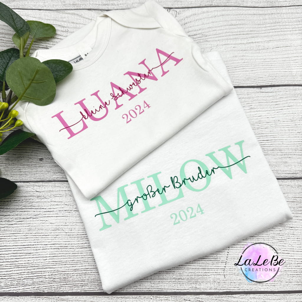 Geschwister Outfit: Kleine Schwester Großer Bruder - lalebecreations.de
