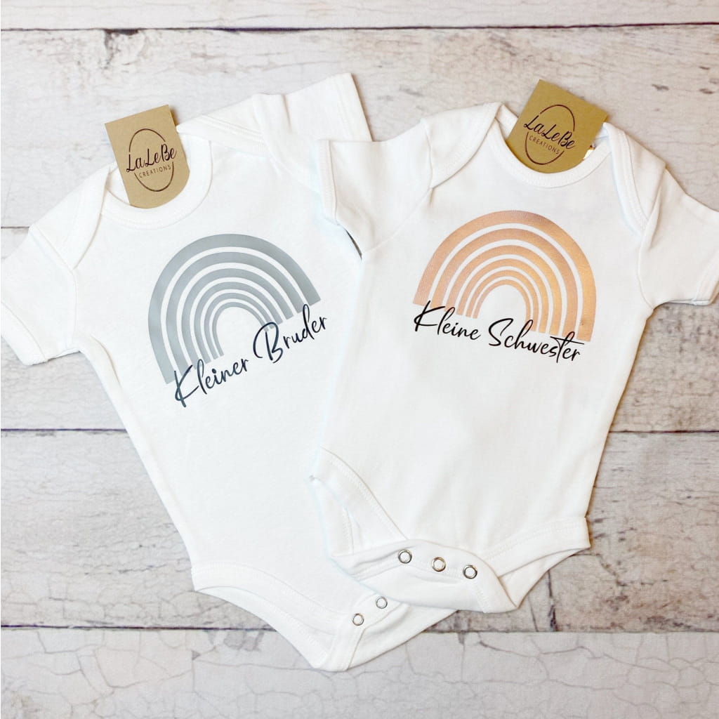 Geschwister T-Shirts Kleine Große Schwester Kleiner Großer Bruder - lalebecreations.de