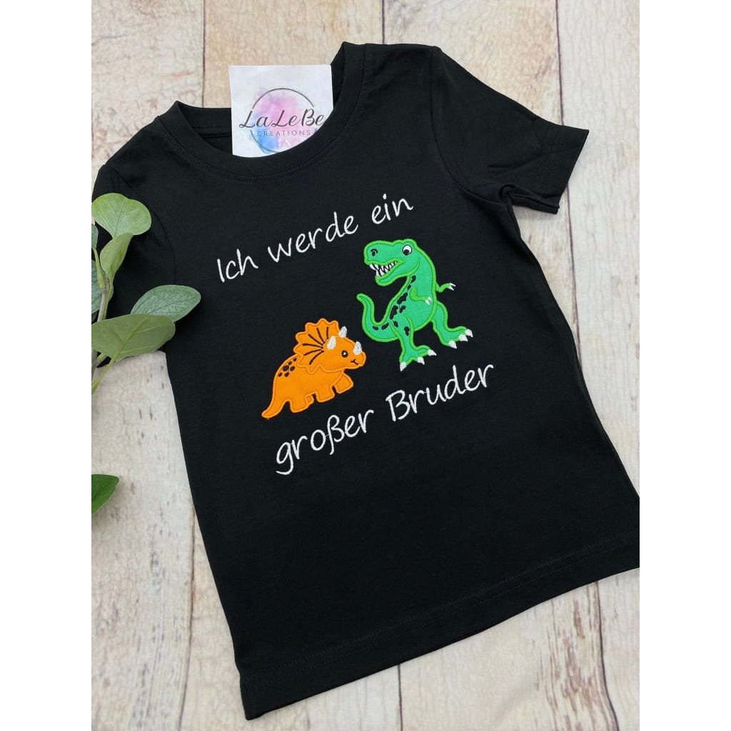 Großer Bruder Dinosaurier T-Shirt Geschwister - Ankündigung - lalebecreations.de
