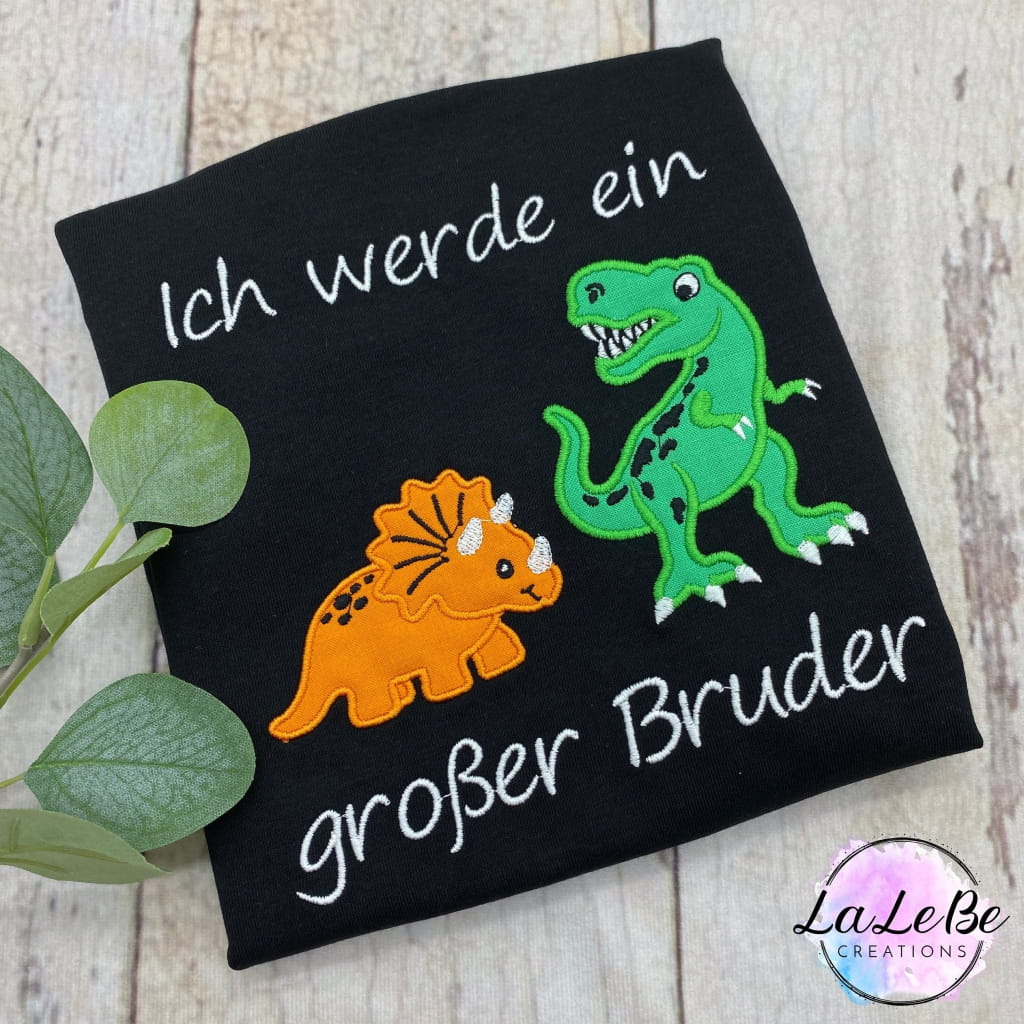 Großer Bruder Dinosaurier T-Shirt Geschwister - Ankündigung - lalebecreations.de