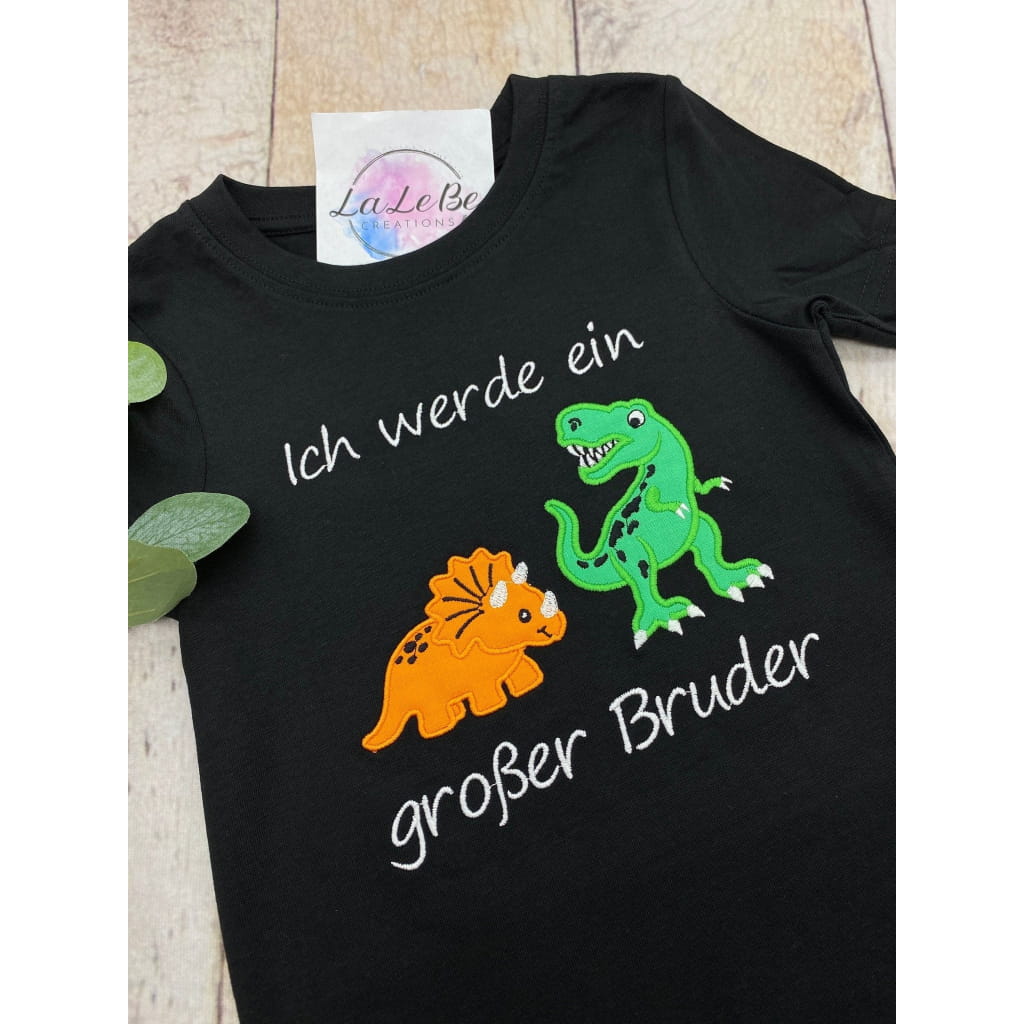 Großer Bruder Dinosaurier T-Shirt Geschwister - Ankündigung - lalebecreations.de