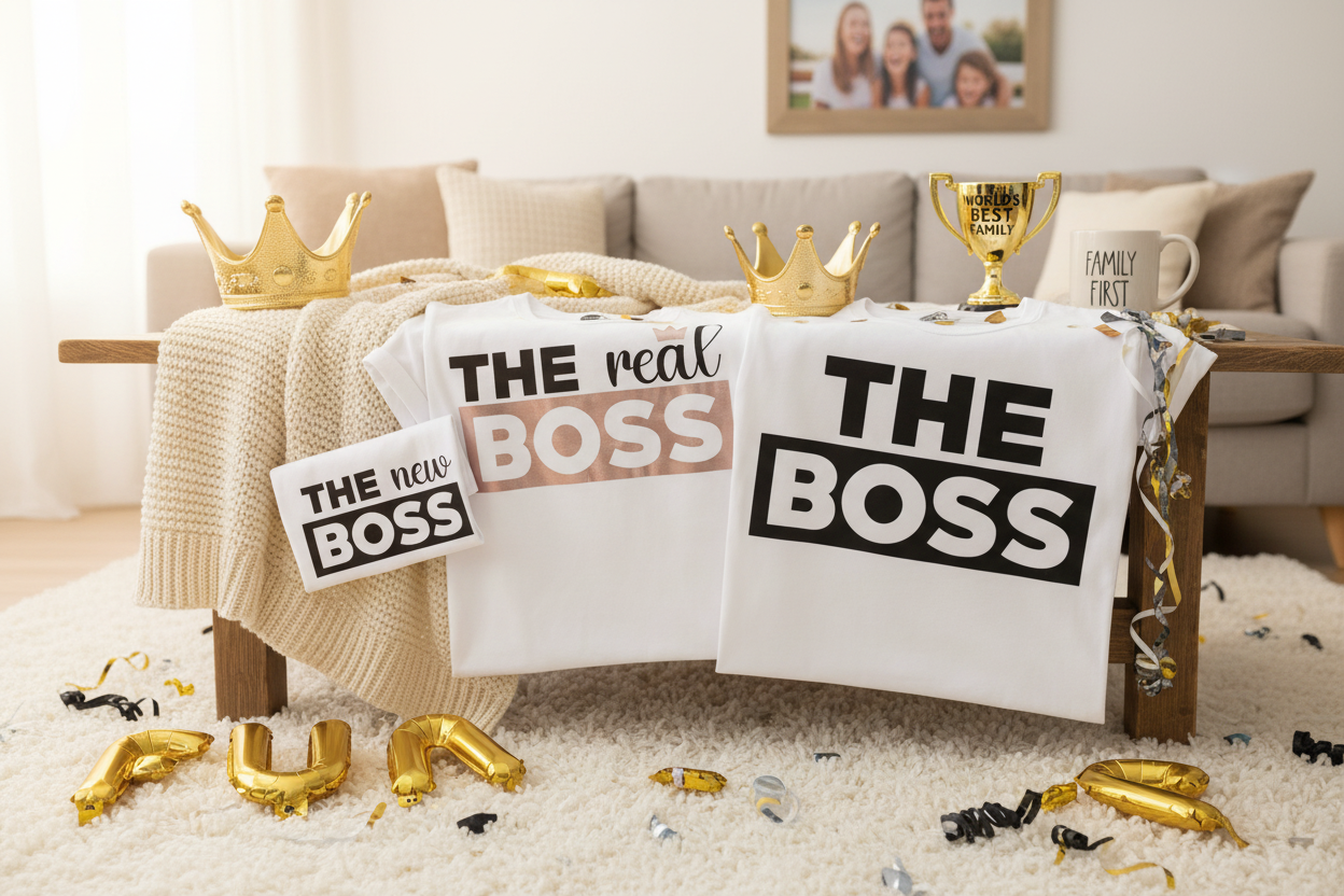 The Boss Real New - Lustiges Familien Partnerlook Set