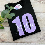 Kinder - T-Shirt personalisiert mit Zahl und Name - lalebecreations.de