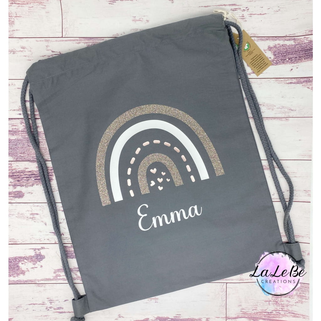 Kindergarten Schule Turnbeutel / Dunkelgrau