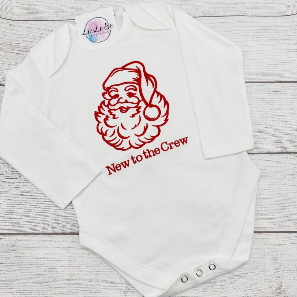Klassischer Personalisierter Weihnachtsstrampler aus Bio - Baumwolle - lalebecreations.de