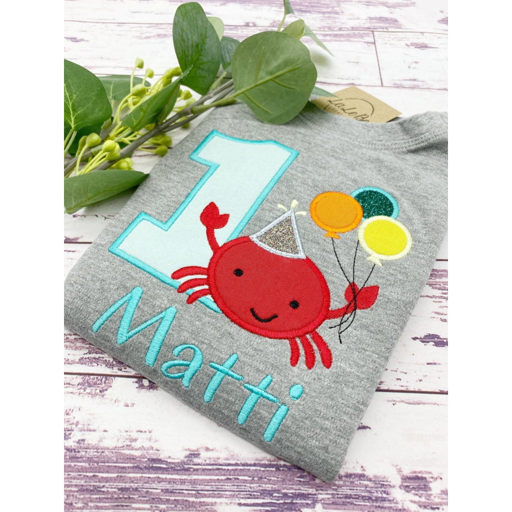 Krebs Geburtstagsshirt Kinder Meer Motiv - lalebecreations.de