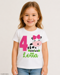 Kuh Geburtstagsshirt bestickt personalisiert mit Name und Zahl – LaLeBe Creations