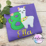 Lama und Kaktus Geburtstagspullover - lalebecreations.de