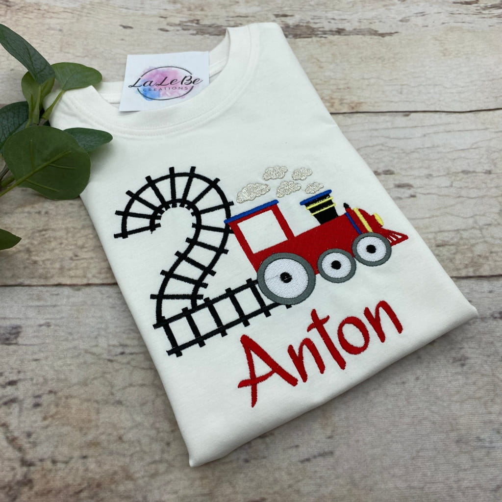 Lokomotive Geburtstagsshirt für Kinder - T-Shirt / 76-86