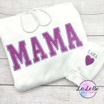 MAMA besticktes Hoodie mit Glitzer - lalebecreations.de