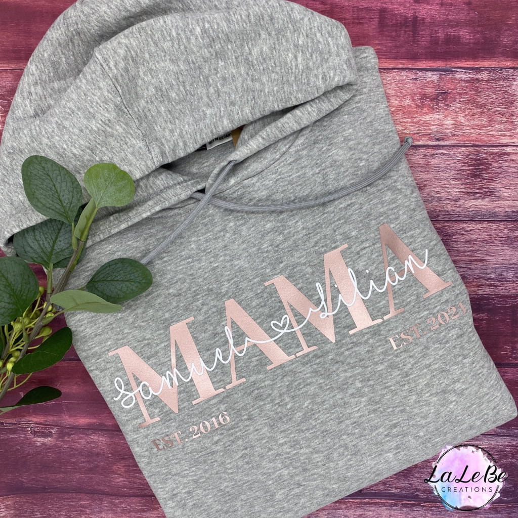 MAMA Hoodie mit Kindernamen - lalebecreations.de