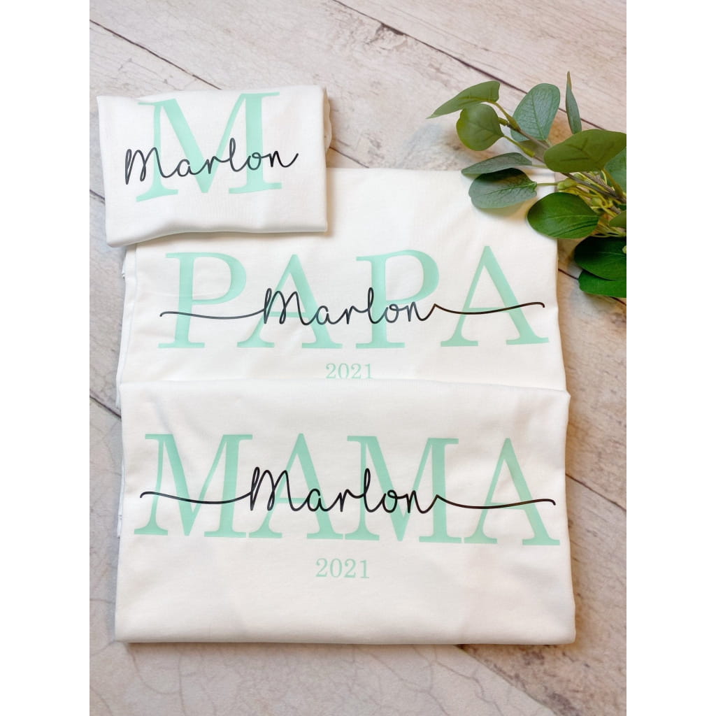 Mama Mini Papa Familienoutfit Partnerlook Mutter Tochter