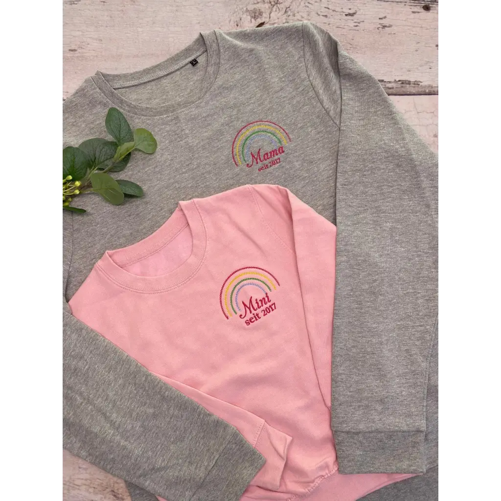 Mama & Mini Regenbogen Sweatshirts - Passendes