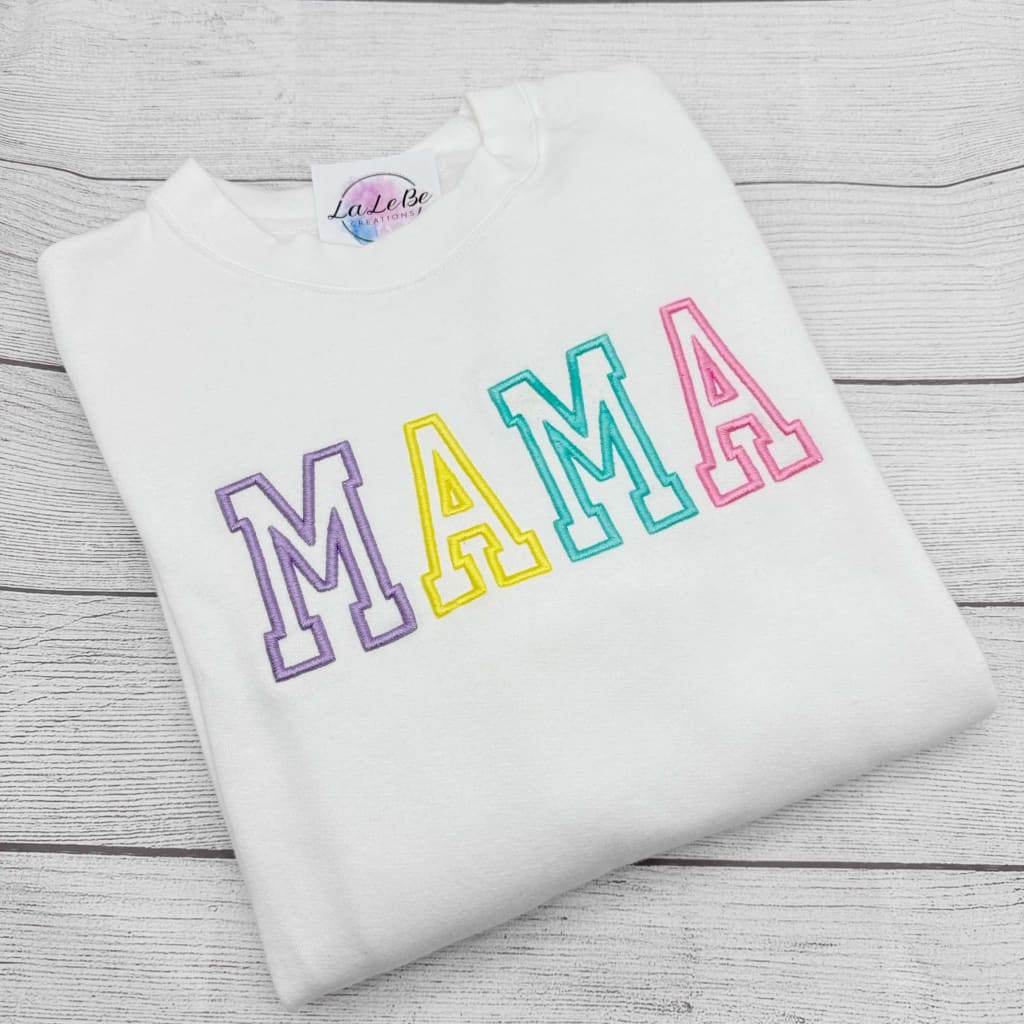 Mama Sweatshirt - Hochwertige 3D Stickerei Perfektes