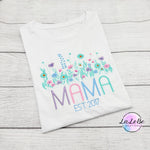 Mama T-Shirt mit Blumenmotiv und Geburtsjahr der Kinder - lalebecreations.de