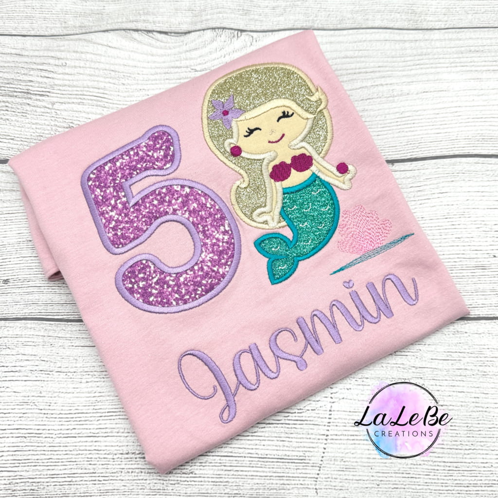 Meerjungfrau Geburtstagsshirt für Mädchen - lalebecreations.de