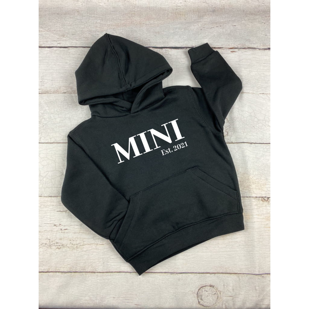 Mini Partnerlook Hoodie mit Name und Geburtsjahr