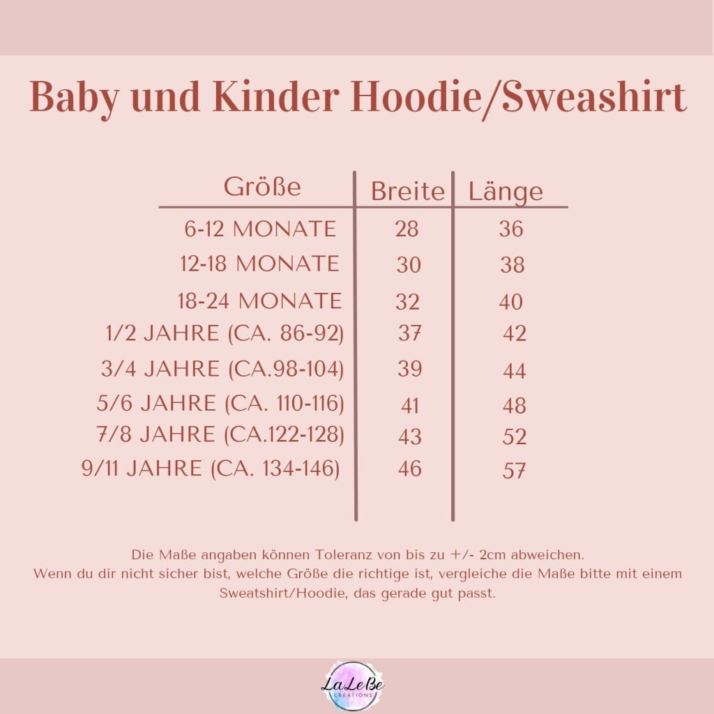 Mini Partnerlook Hoodie mit Name und Geburtsjahr - lalebecreations.de