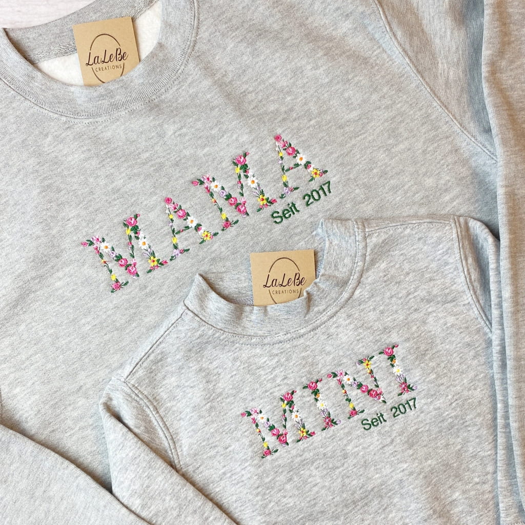 MINI Sweatshirt mit Geburtsjahr personalisierbar - lalebecreations.de