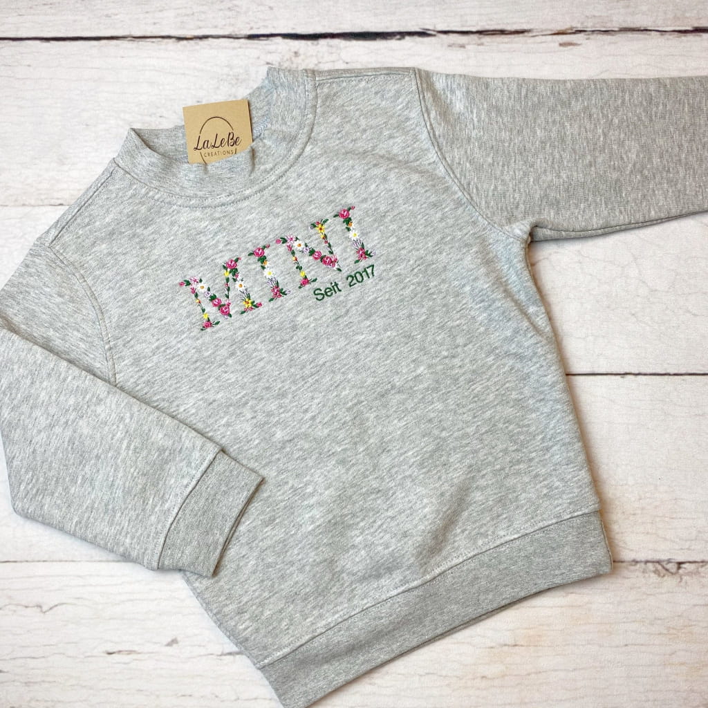 MINI Sweatshirt mit Geburtsjahr personalisierbar - lalebecreations.de