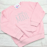Mini Sweatshirt mit Schleifen Stickerei – Für den perfekten Partnerlook - lalebecreations.de