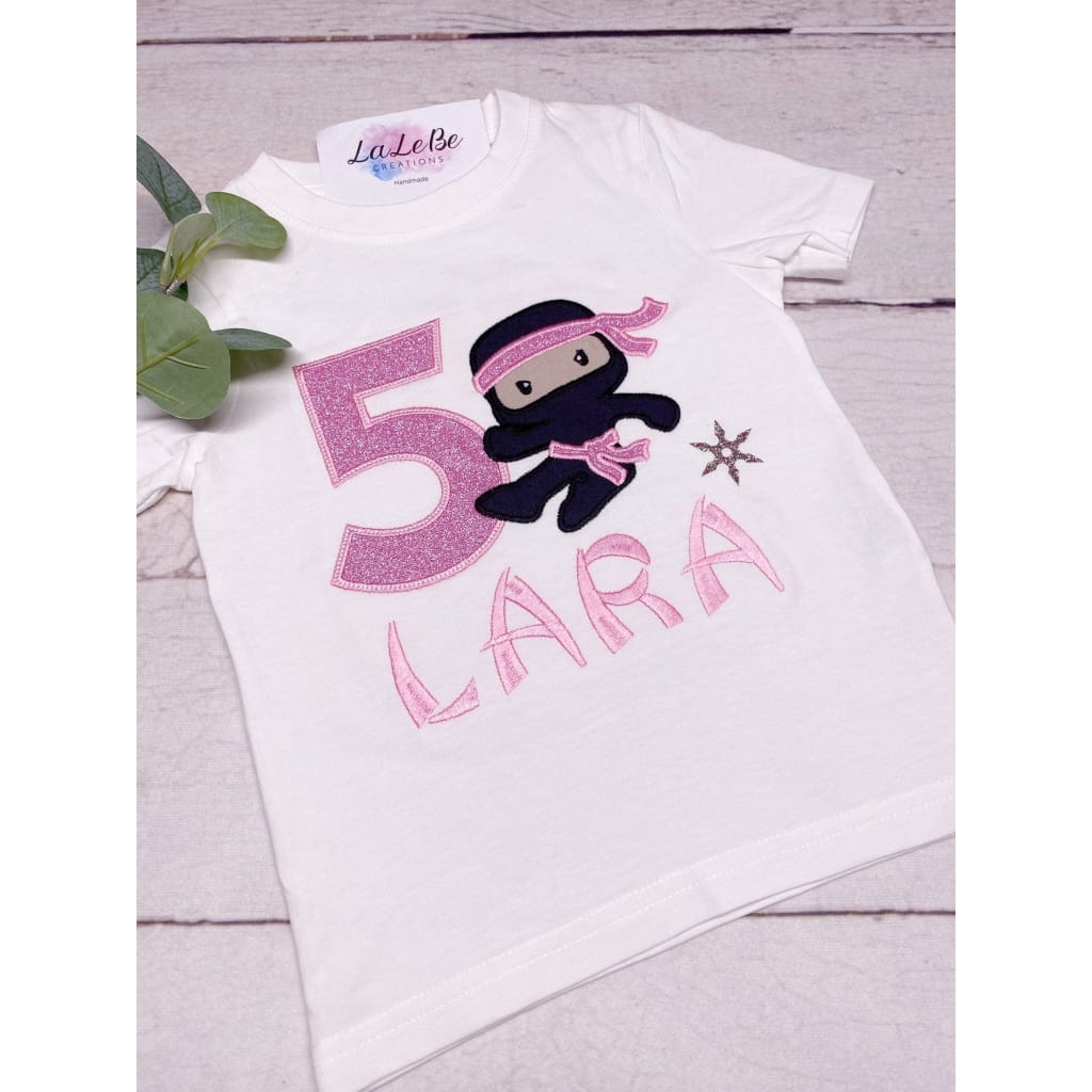 Ninja Personalisiertes Geburtstagsshirt für Mädchen - lalebecreations.de