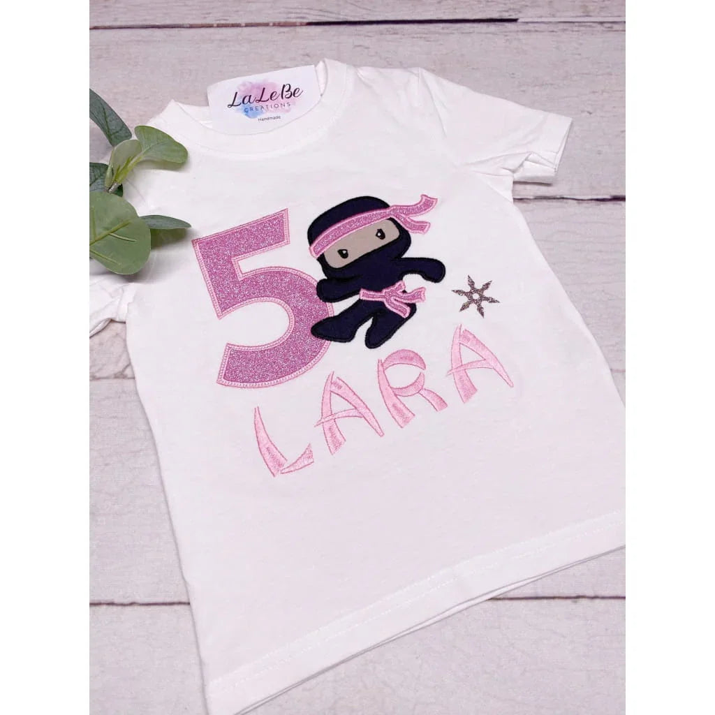 Ninja Personalisiertes Geburtstagsshirt für Mädchen